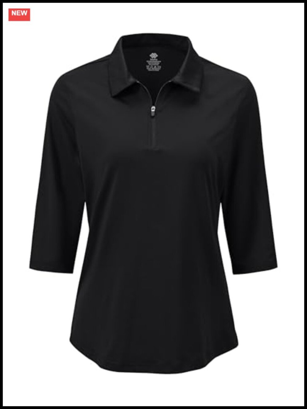 Women's 3/4 Sleeve Quarter Zip Golf Polo Quick Dry Athletic Top